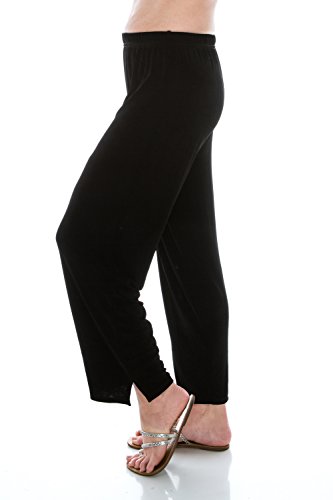 Jostar Women's Elastic Waist Pants – Pull On Non Iron Stretch Ankle Length Basic Trouser3