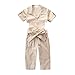 Kleinkind Baby Mädchen Solide Kurzarm Rückenfrei Overall Overall Outfits