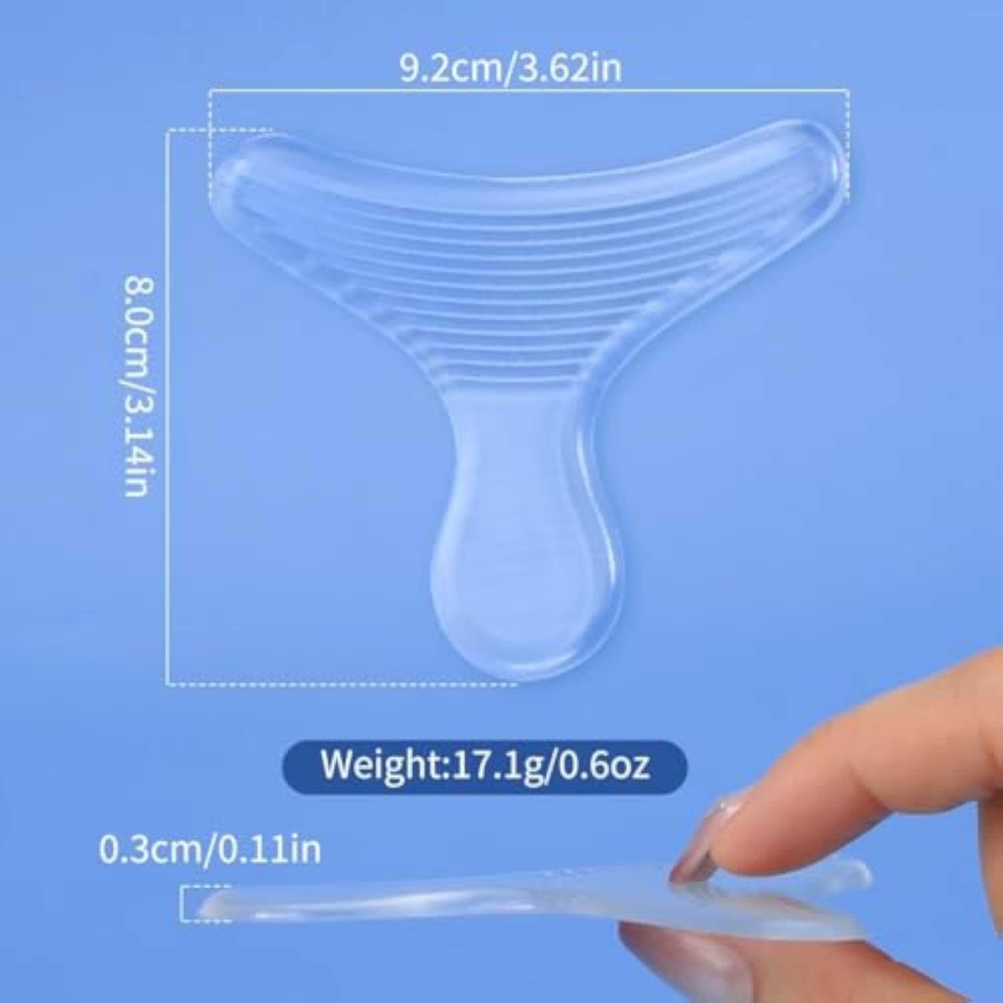 Silicone Heel Grips, Transparent Non-Slip Stickers for High Heels