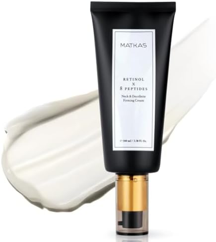 MATKAS Korean Retinol Neck Cream Tightening + Firming + Peptides 3.38 Fl Oz