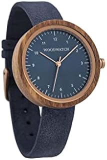 WoodWatch Malmo Navy | Holzuhren für Damen - Armbanduhr Holz Damen Premium | Wood Watch for Woman | umweltfreundliches Produkt, wir Pflanzen 1 Baum für Jede Uhr