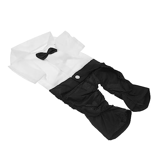 Yardwe 1Juego Camisa Lazo para Perros Formal con Collar Ropa De Mascotas para Traje para Perros Pequeños