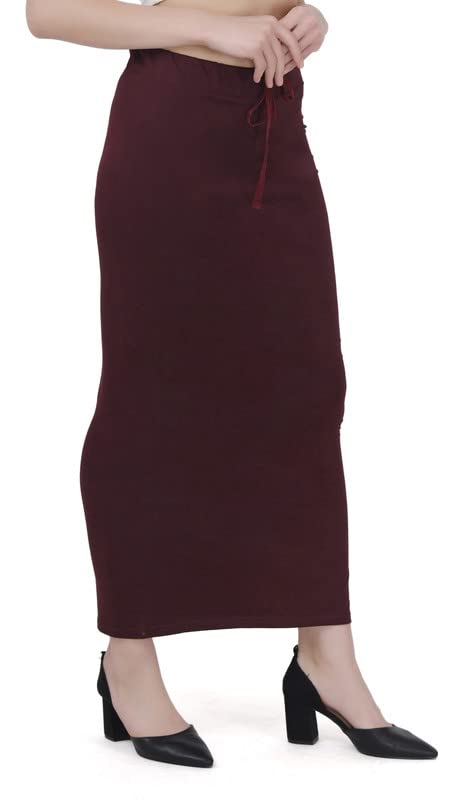 Image of Lycra Blend Cotton Saree Shapewear Petticoat for Women and Girls, Skirts Shapewear Dress for Saree