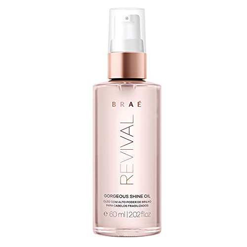 Óleo Capilar Reparador Braé Gorgeous Shine Oil Revival 60ml - Brilho Intenso, Anti-Frizz e Maciez - Tratamento...