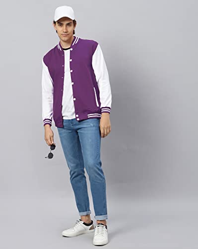 Image of BE SAVAGE Men's Cotton Blend Standard Length Bomber Jacket