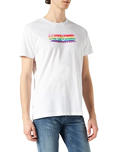 Pepe Jeans BAKER, T-Shirt Uomo, Bianco (800WHITE
