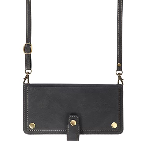 Hpory Compatible con Galaxy S20 FE 5G, funda para teléfono móvil Samsung Galaxy S20 FE, funda de piel sintética, con correa de mano, cartera, funda para el móvil, para colgar, color negro Cover