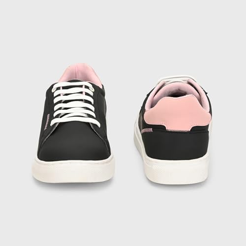 Image of Centrino Women Casual Shoes | Colorblock Sneakers with Ultra Soft Cushion Lace-Up Shoes All-Day Comfort | Trendy & Lightweight Design | Low Top Flat Sole(7611)