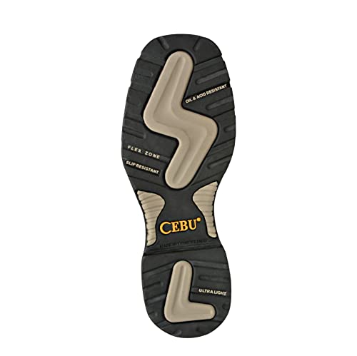 CEBU Men's WPSQR Waterproof Steel Toe Boots - Brown 11 US3