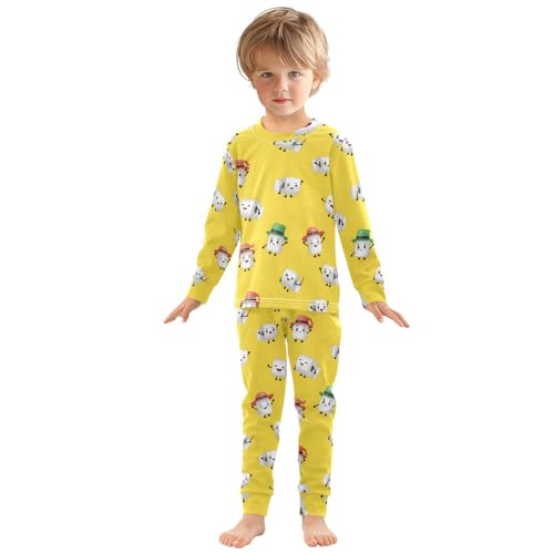 Pajama Sets Long Sleeve Fun Toilet Paper Characters Soft Comfy Sleepwear 2 Piece PJS 3-8T2