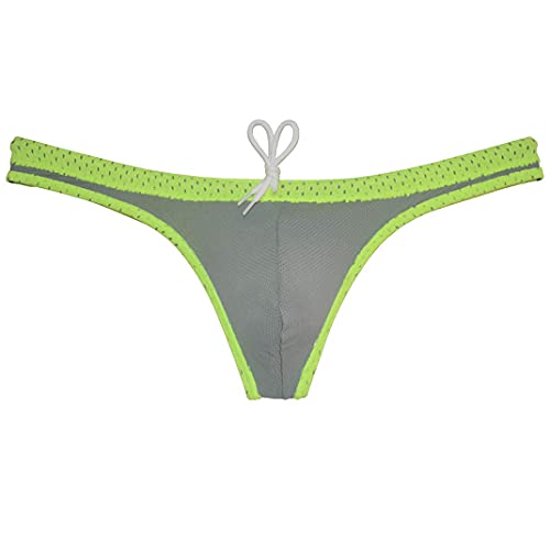 Men's Tan Swim Thong Breathable Holes Bikini Swimwear Board Surf Trunks Pouch Tangas Swimsuit4