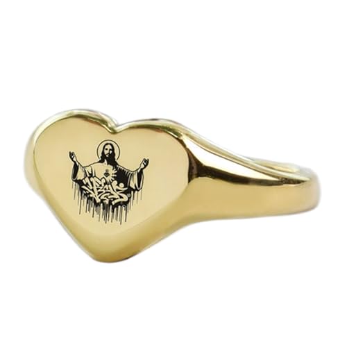 Bague Jésus en argent hypoallergénique contre les allergies de peau
