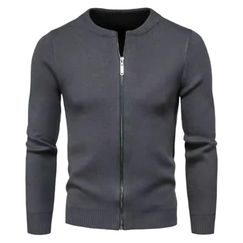 Cardigan tricoté col montant homme coupe ajustée fermeture éclair