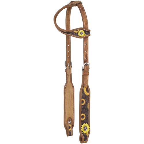 Tough 1 Silver Royal Sunflower Single Ear Headstall