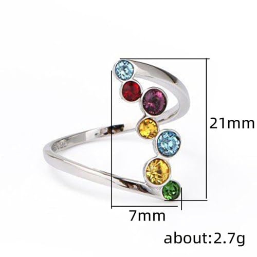 White Gold Plated Exquisite Colorful Birthstone Cubic Zirconia Statement Ring Personalized Accessory Ideal for Women's Daily Casual Wear Party Holiday Anniversary Love Jewelry Gift3