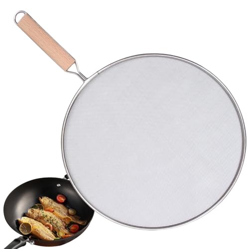 - Pantalla antisalpicaduras de grasa, protección contra salpicaduras de de malla fina, protectores antisalpicaduras para estufa, 1 pieza, malla fina de acero inoxidable para