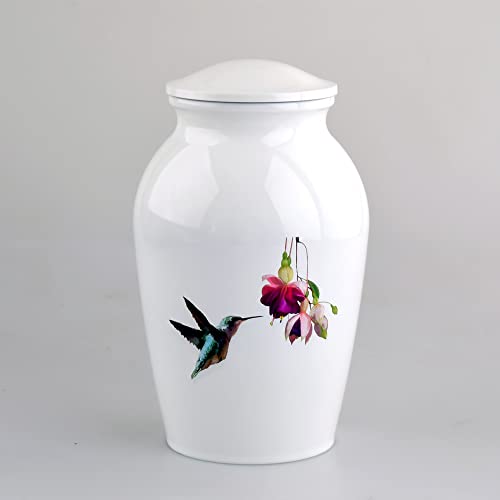 MAKEY'S Hummingbird Large Urns for Human Ashes Adult Male,Affordable Cremation Urn for Crematory or Funeral