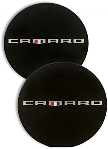 SR1 Performance 6th Gen Camaro Heritage Logo Car Cup Holder Inserts - Black - Set of 2