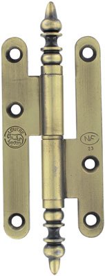 J.bros SSA30035 Paumelle ou charniere degondable Rustique Numero 3-Vieux Laiton-Dim. mm.110 x 55-Sens.D