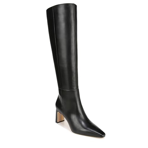 Sam Edelman Women's Sylvia Knee High Boot, Black Leather Extra Wide Calf, 8.5 Wide by Sam Edelman - Used condition - CA$126.27