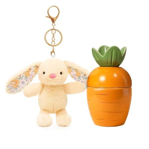 LUICONMO Christmas Stocking Stuffers, Burr Basket Stuffer, Cute Bunny Plush Keychain, Mini...