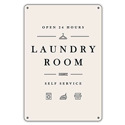 Funny Laundry Room Metal Tin Sign Wall Decor Laundry Sign for Home Laundry Room Decor Gifts