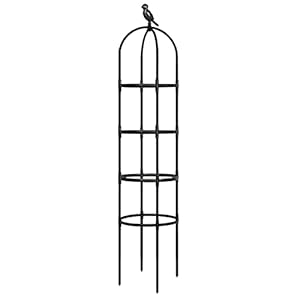 MOOVGTP Tuin Trellis voor Klimmen Planten, 6ft Metalen Trellis Bloem Ondersteuning Tuin Obelisk Trellis Smeedijzeren Plant Ondersteuning voor Huis Tuin Patio Decoratie