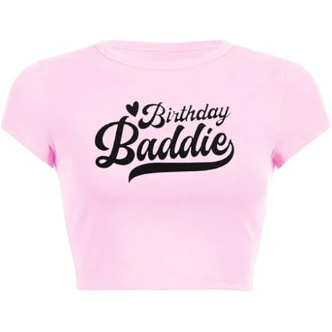 Woxlica Graphic Crop Top for Birthday Girls Cover