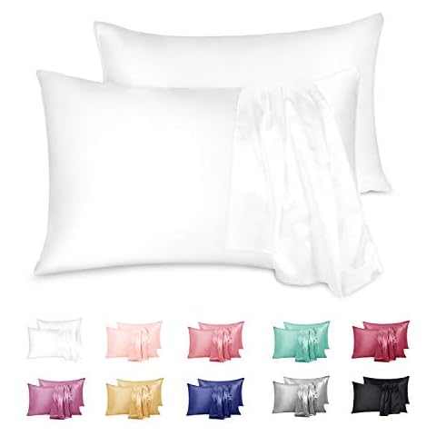 Fundas de Almohada satén Sedoso estándar para 2 Piezas Cover