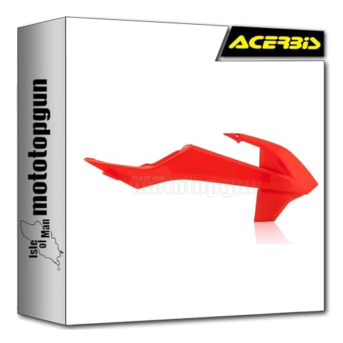 Ouïes de radiateur orange fluo Acerbis pour moto KTM XCW 125 modèles 2017 à 2019
