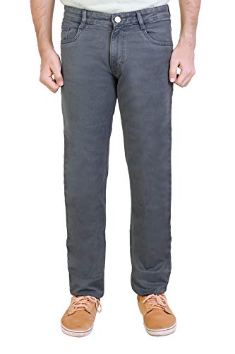 Image of Stretchable Denim Comfort Fit High Rise Basic 5 Pocket Jeans Pant for Men