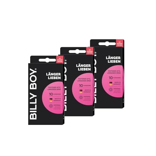 BILLY BOY Kondome Länger Lieben 10er | 52 mm | Kondome für ein längeres und intensiveres Erlebnis (3 x 10 Stück)