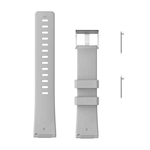 Pulseira Silicone para Fitbit Versa - Fitbit Versa 2 - Fitbit Versa Lite - Marca Ltimports (Cinza)