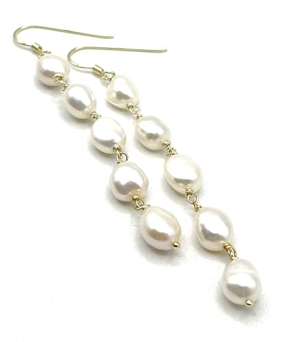 Boucles d'oreilles perles baroques et vermeil 24 K, le cadeau d'exception italien
