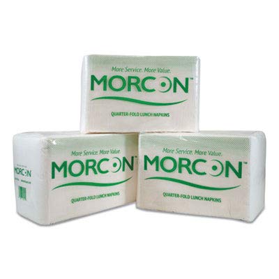 Morcon 1250 Lunch Napkin, 11-Inch x 13-Inch, White, 6000/Carton