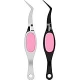 Craft Tweezers Crossing Lock Tweezers Stainless Steel Soft-Grip Tweezers Reverse Grip Precision...