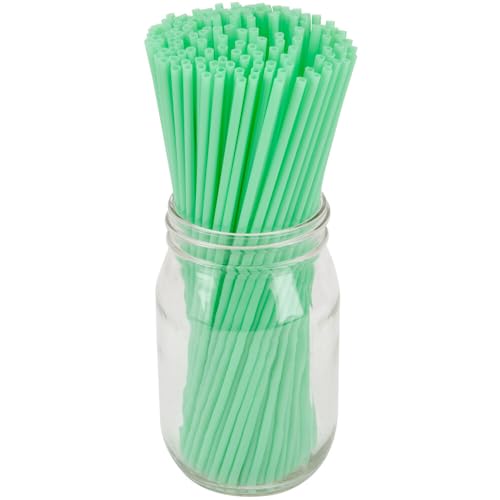 500 Pitillos Plásticos Reutilizables Verdes 20 cm miniatura 2