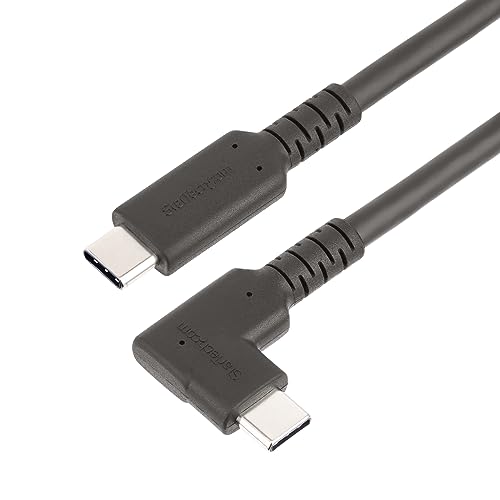 StarTech.com 1.6ft (50cm) Rugged Right Angle USB-C Cable, USB 3.2 Gen 2 (10 Gbps), USB C to C Data transfer Cable