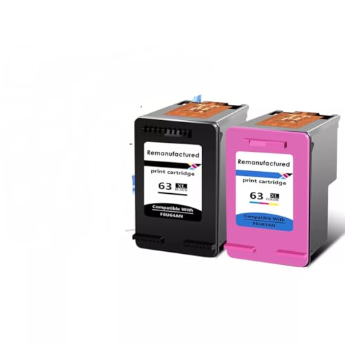 Cartouche 63XL noire et couleur compatible avec les imprimantes HP Officejet 3830 et 4650