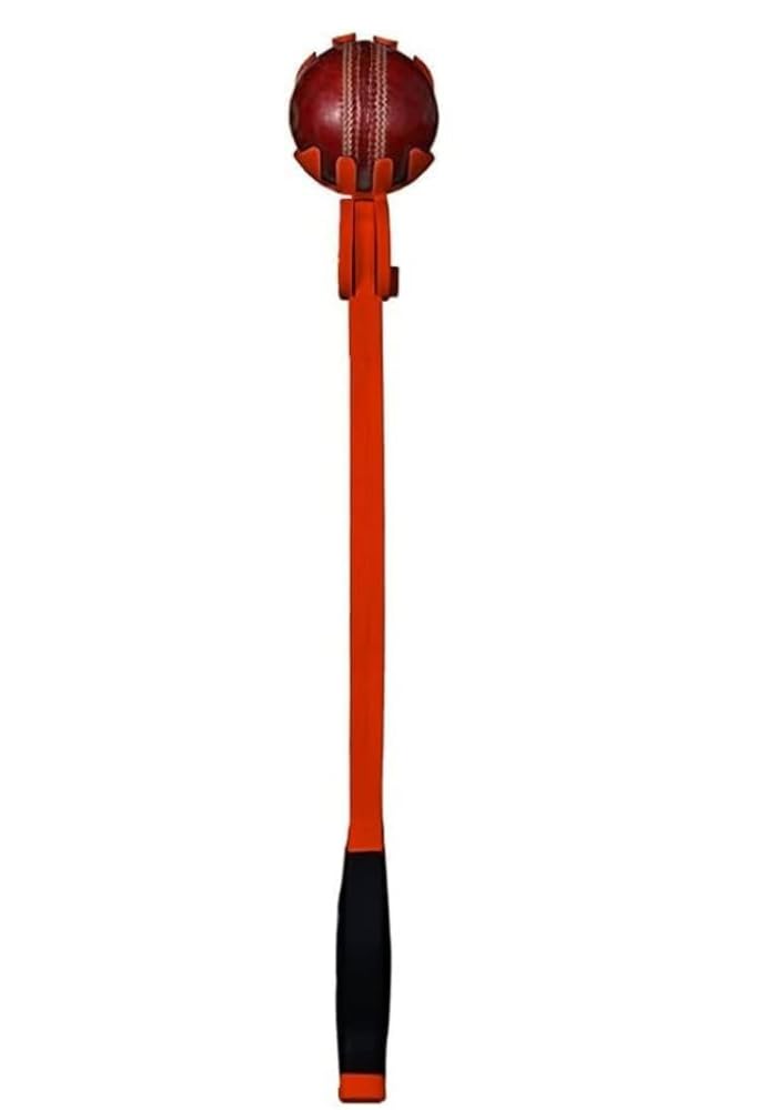Sujata Sports Cricket Sidearm Ball Thrower Adjustable High Speed Ball Thrower for Leather and Tennis Ball Practice Training Yellow Fast Bowling Throw Tool for Batsmen and Coaches(Red) 2