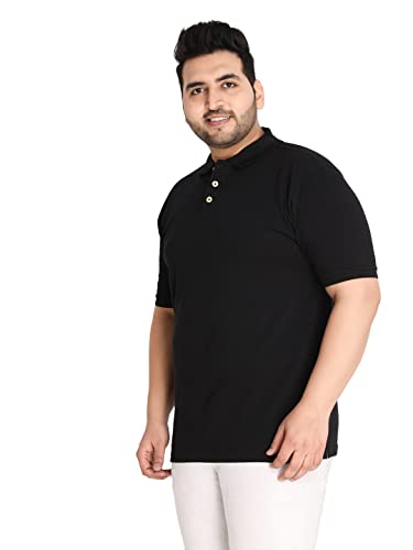 Image of CHKOKKO Men's Pluse Size Polo Cotton Regular Fit Half Sleeves T-Shirt