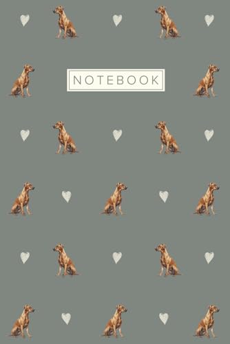  Rhodesian Ridgeback Dog Notebook: Cute Aesthetic Lined Journal for Rhodesian Ridgeback Dog Lovers & Owners  Green Cover