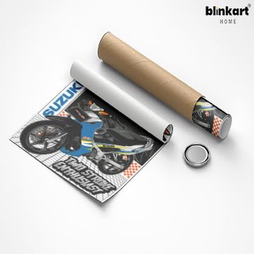 Image of BLINKART Suzuki Satria 120Car Posters Sticker Gift Items for Boys Room Wall Decor || Comes with Double-Sided Tape|| Decoration Bedroom Living Room Office Studio Decor | 12x18 In (A3) - CAR-249