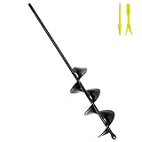 Jardín Excavadora de Taladro Taladro sembradoras para ahoyadora Profundamente Broca de barrena Jardinería 6.6(D) x42(L) cm Herramienta de migración (1)