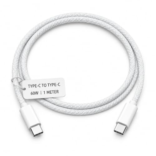 Image of Novobit Apple Certified Type-C to Type-C Charging Cable, PD 60W Fast Charging, Braided, Compatible with iPhone 17 /17 Air /17 Pro Max, 16 /16 Pro Max, 15 Series, iPad, MacBook & Other USB-C Devices, 1M