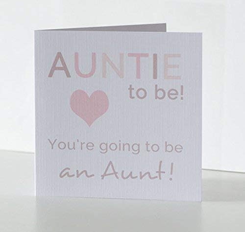 Auntie to be Card. Pregnancy announcement card for a soon to be Aunt. For sister, sister-in-law.