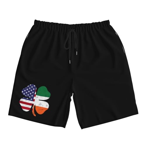 Irish American Flag Men's Quick-Dry Board Shorts 7