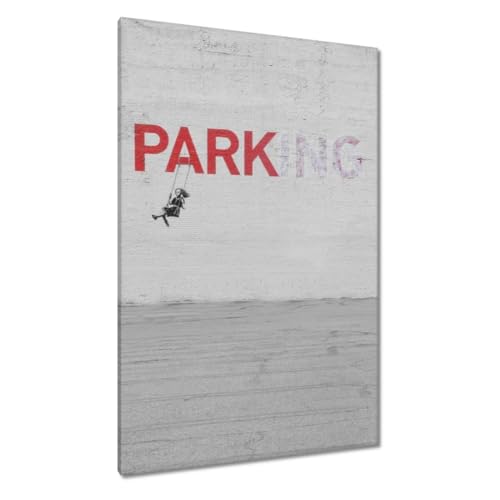 Tableau Banksy Parking 80 x 120 cm : La solution pour revitaliser un mur terne