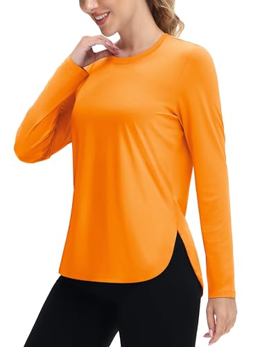 TACVASEN Women's UPF 80+ UV Shirts Long Sleeve Workout Sun Shirt Outdoor Gym Hiking Tops Breathable Lightweight