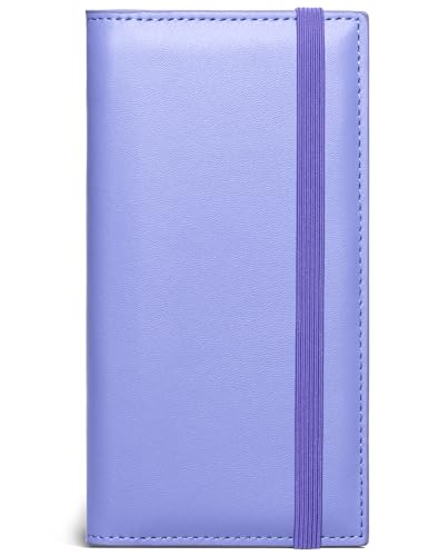 Image of Zreal Checkbook Cover for Men and Women, Premium Vegan Leather Checkbook Holder for Top & Side Tear Duplicate Checks with RFID Blocking (Lavender Blue)